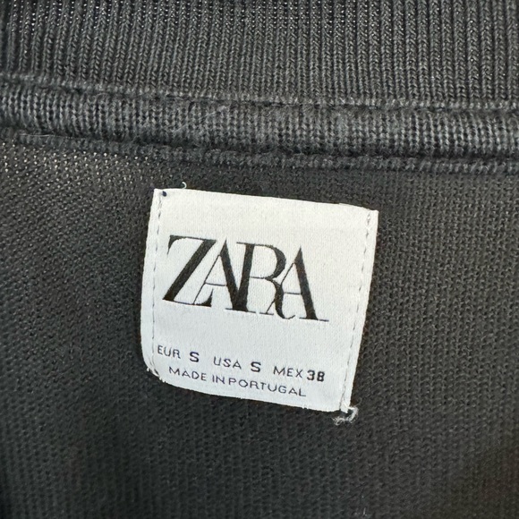 ZARA See Through High End Soft Women’s S Black T-Shirt MINTY - Picture 3 of 4